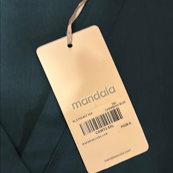 Mandala Teal scrubs size 5xl - Picture 3 of 7